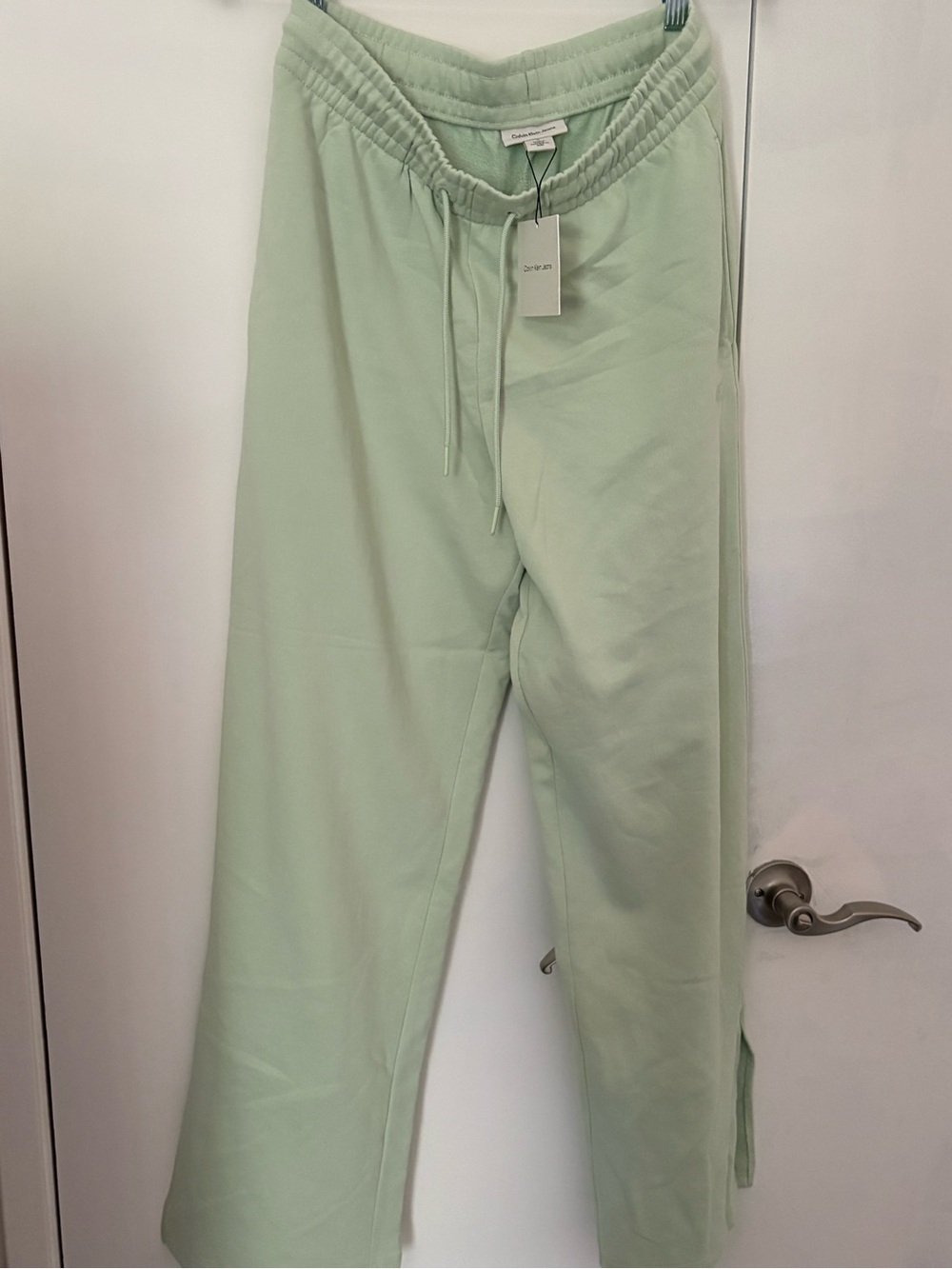 Calvin Klein Jeans Mint Green wide leg sweatpants
